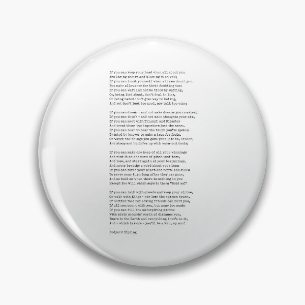 Item preview, IF Quote Print. If you can keep your head when all about you Are losing theirs and blaming it on you designed and sold by corbrand.