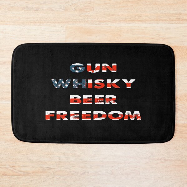 Artikelvorschau, Gun Whisky Beer & Freedom Amerikanische Flagge entworfen und verkauft von Kathrine2302.