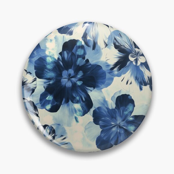 Item preview, Shibori Inspired Oversized Indigo Floral designed and sold by micklyn.