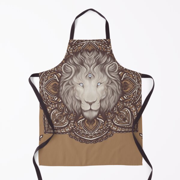 Item preview, Lion mandala - big cat portrait with ornate background designed and sold by MonoMano.