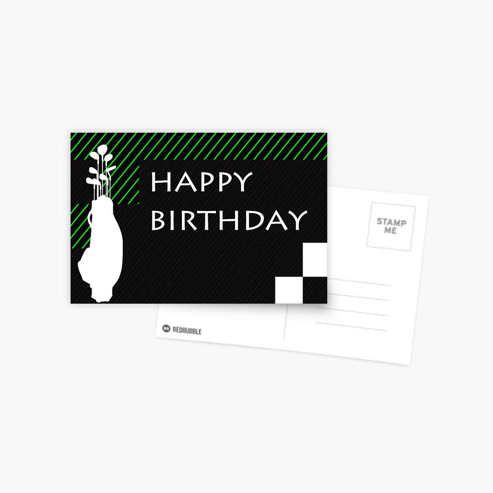 Maison Fetes Occasions Speciales Joyeux Anniversaire Carte De Vœux Golf Journal
