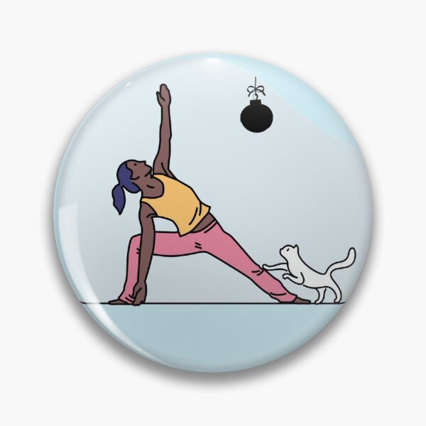 Item preview, YOGA WITH CAT Revolved Side Angle Pose designed and sold by Trio's Stuff.