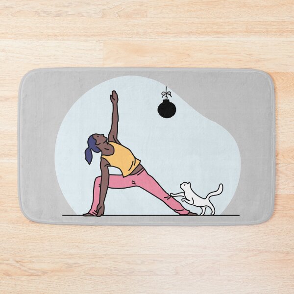 Item preview, YOGA WITH CAT Revolved Side Angle Pose designed and sold by Trio's Stuff.