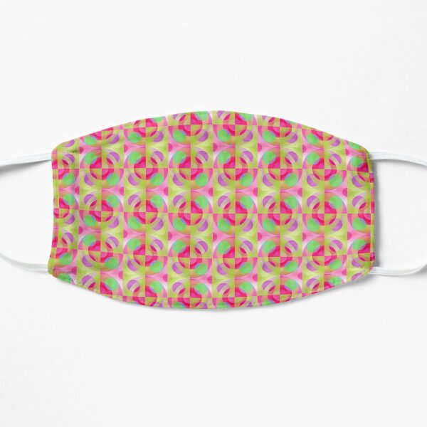 Bright Geometric Pattern on pink ground Mask