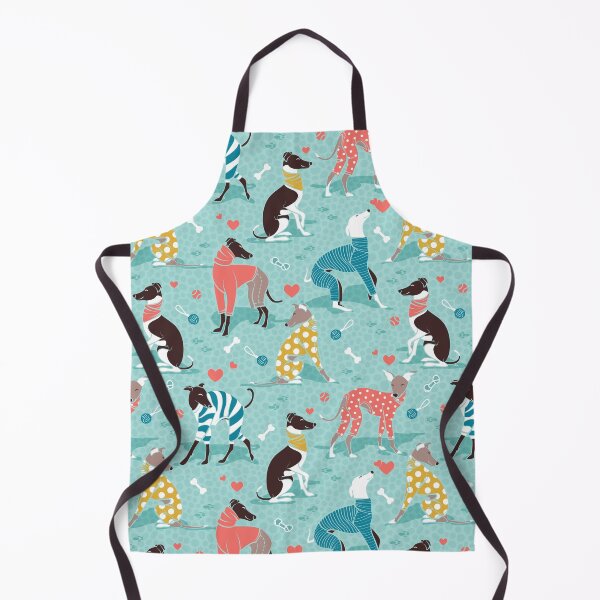 Item preview, Greyhounds dogwalk // aqua background designed and sold by SelmaCardoso.