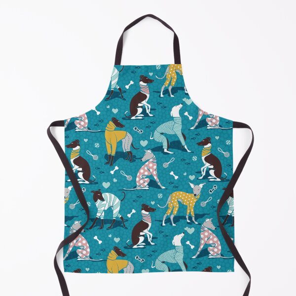 Item preview, Greyhounds dogwalk // turquoise background designed and sold by SelmaCardoso.