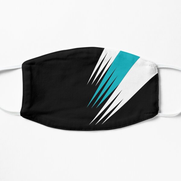 Port Adelaide colours face mask Flat Mask