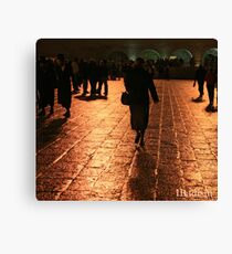 The Entrance to the Western Wall at Night Canvas Print