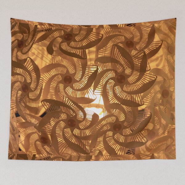 Item preview, Geometric abstract shining metallic lampshade	 designed and sold by EstelleRossetti.