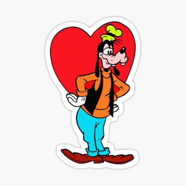 Goofy Big Loving Heart Sticker By Joeyth Redbubble