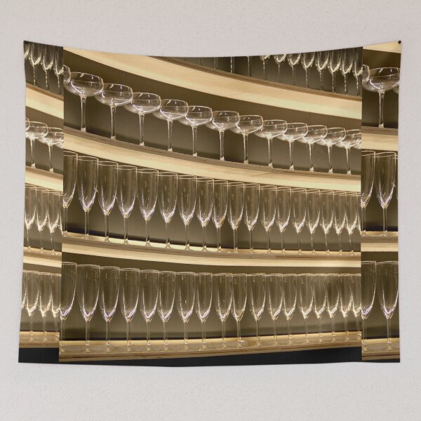 Item preview, Lighted glass stemware shelves for sale designed and sold by EstelleRossetti.