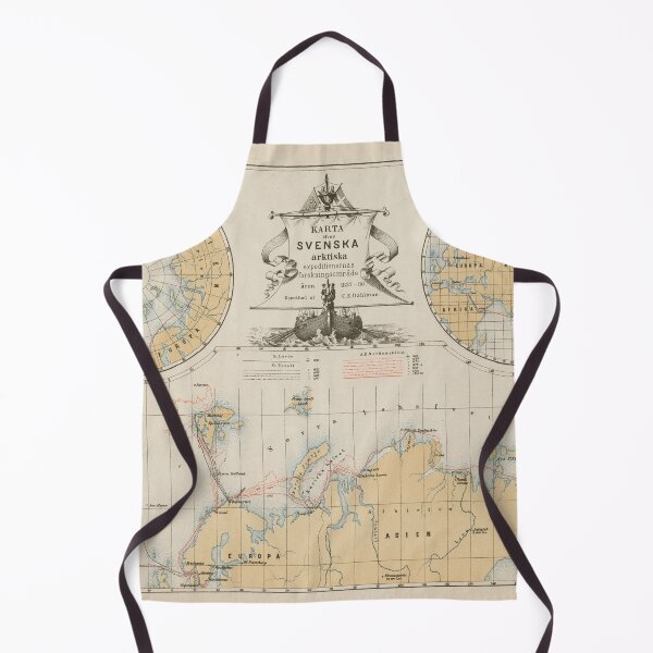 Item preview, Vintage Arctic & North Pole Explorations Map (1880) designed and sold by BravuraMedia.