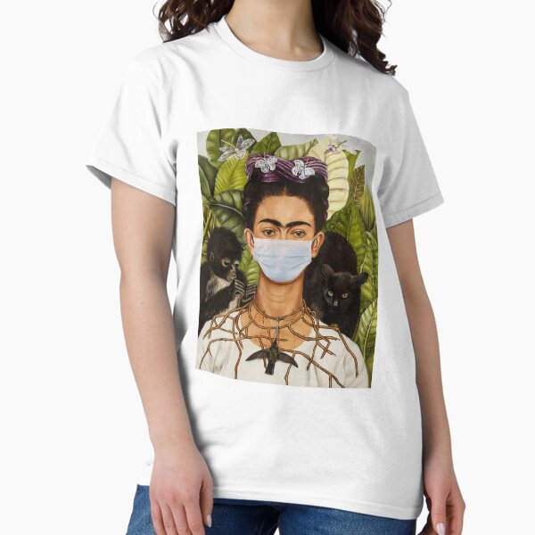 Item preview, Frida Kahlo Portrait with Face Mask designed and sold by Thundersome.