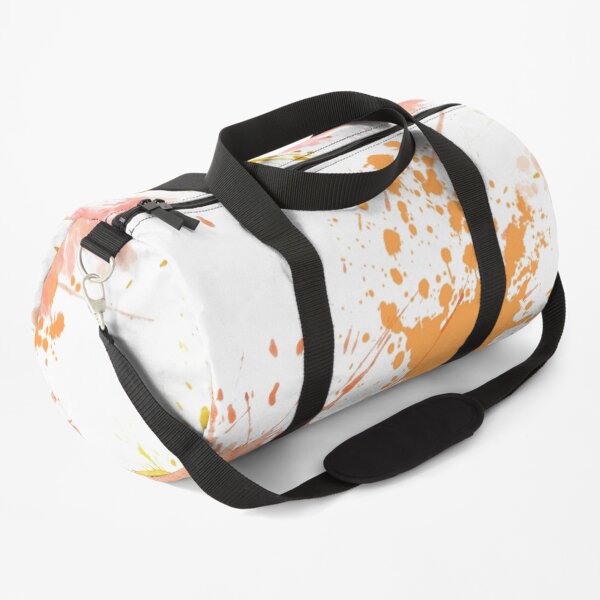 Orange watercolor splatter Duffle Bag