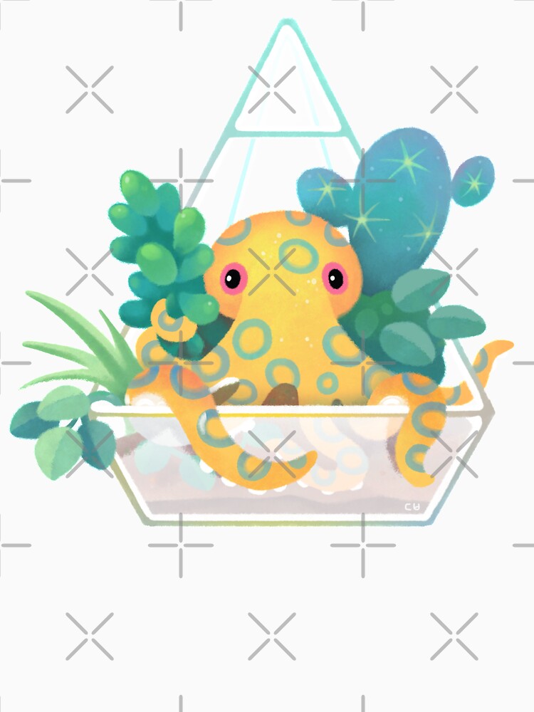 Artwork view, Ocean terrarium - Blue ringed octopus designed and sold by pikaole