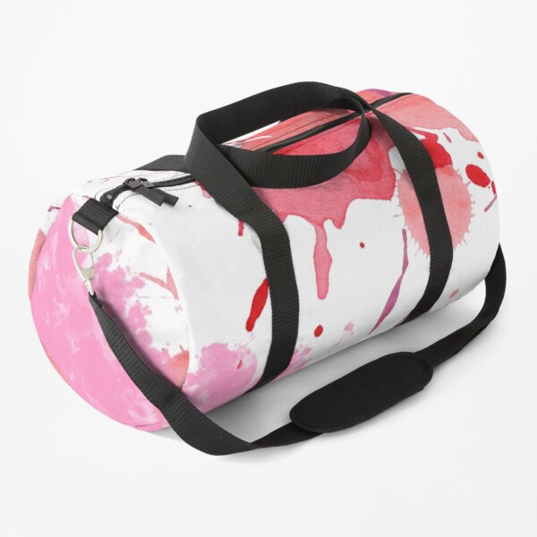 Pink watercolor splatter Duffle Bag