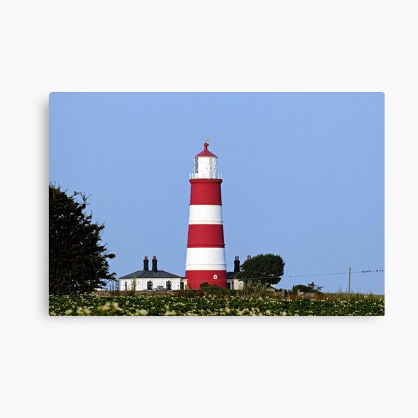 "Happisburgh Lighthouse Norfolk (2)" Canvas Print by avrilharris