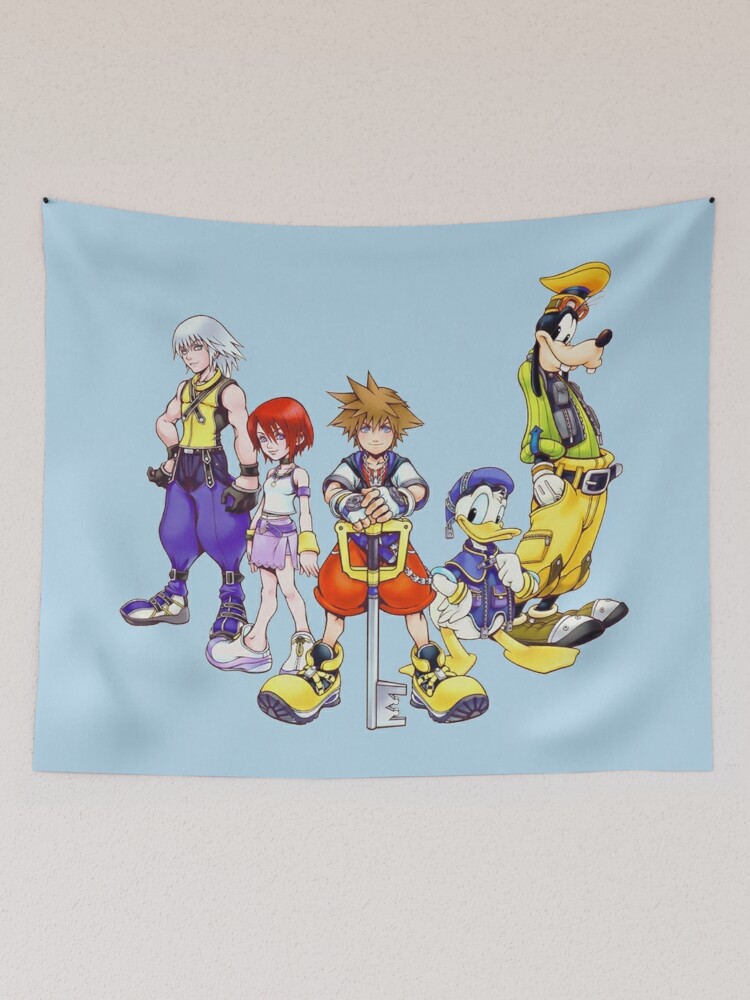 Kingdom Hearts Sora Donald Goofy Riku & Kairi | Tapestry