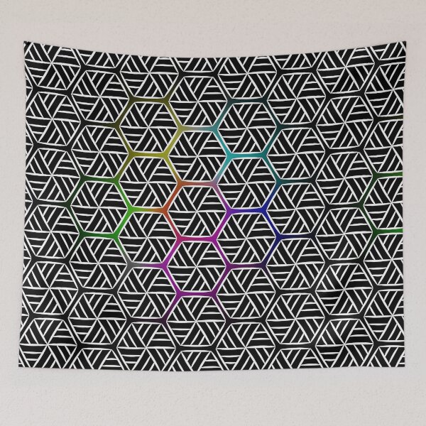 Item preview, Hectagon-triangle - Black designed and sold by jc007.