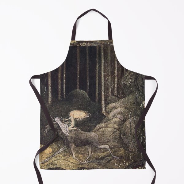 Item preview, Moose rider mother of the forest Vintage John Bauer fantasy artwork designed and sold by Vintage Designs +.
