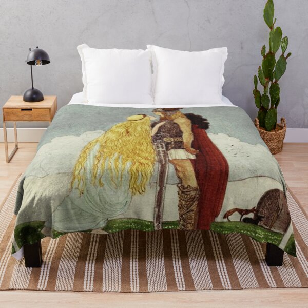 Aperçu de l'œuvre Thor and Sif Vintage John Bauer fantasy artwork créée et vendue par Vintage Designs +.