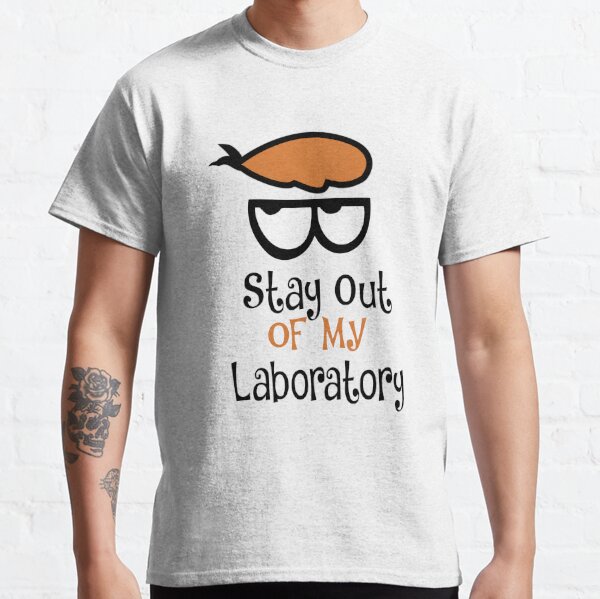 d@xter Cartoon Stay Out of My Laboratory  Classic T-Shirt