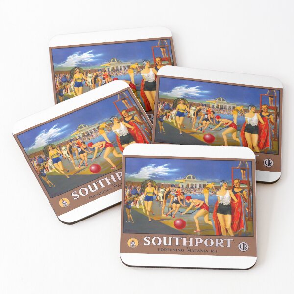 Aperçu de l'œuvre affiche de chemin de fer Southport créée et vendue par stickart-marek.