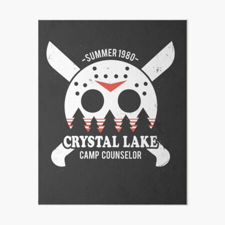 Camp Crystal Lake Counselor Art Board Print