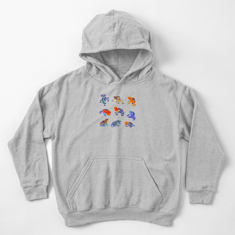 Poison dart frogs - yellow Kids Pullover Hoodie