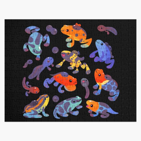 Poison dart frogs - dark Jigsaw Puzzle