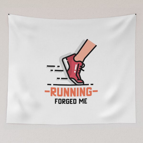 Item preview, 'Running forged me' motivational fitness design designed and sold by josephsteez.