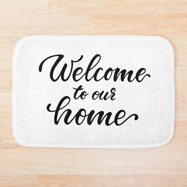 Item preview, welcome to our home. Hand drawn calligraphy and brush pen lettering. designed and sold by Yevheniia Hulinska.