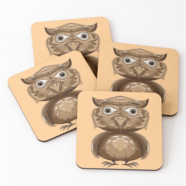 Item preview, wise brown owl designed and sold by Nikoleta Vukovic.