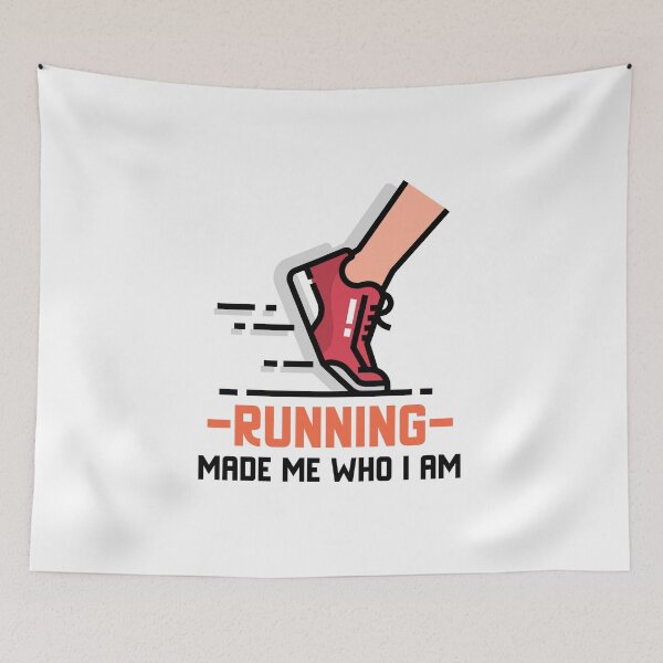 Item preview, 'Running made me who I am' fitness motivational graphic design  designed and sold by josephsteez.