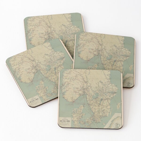 Item preview, Vintage Map of Sweden, Norway & Denmark (1897) designed and sold by BravuraMedia.