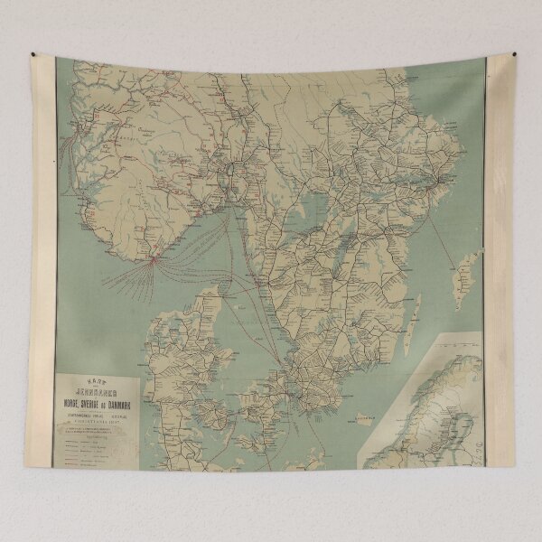 Item preview, Vintage Map of Sweden, Norway & Denmark (1897) designed and sold by BravuraMedia.