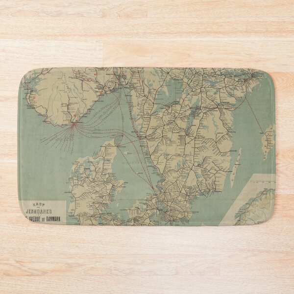 Item preview, Vintage Map of Sweden, Norway & Denmark (1897) designed and sold by BravuraMedia.