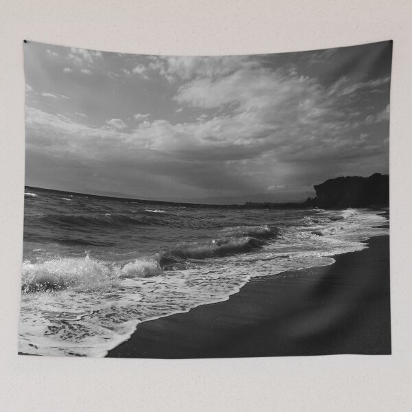 Item preview, Black and White Seascape in Greece designed and sold by Catavan.