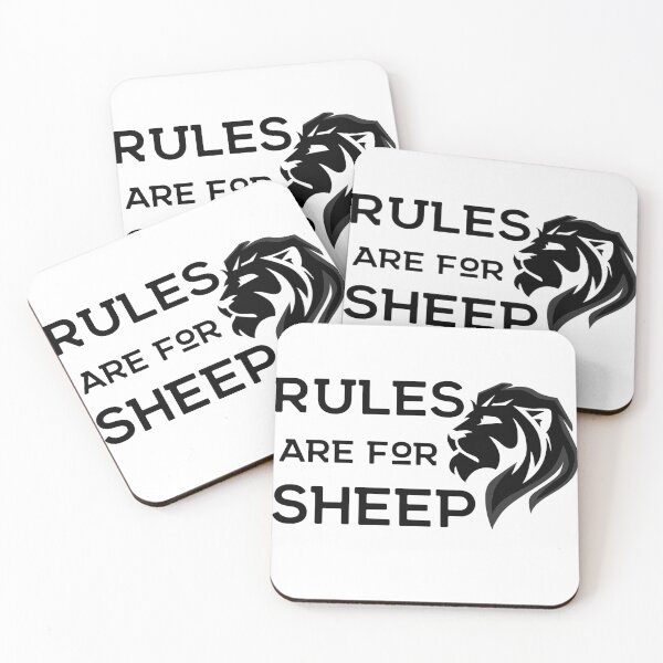 Item preview, Rules Are For Sheep Lion Black designed and sold by BoastyDesigns.