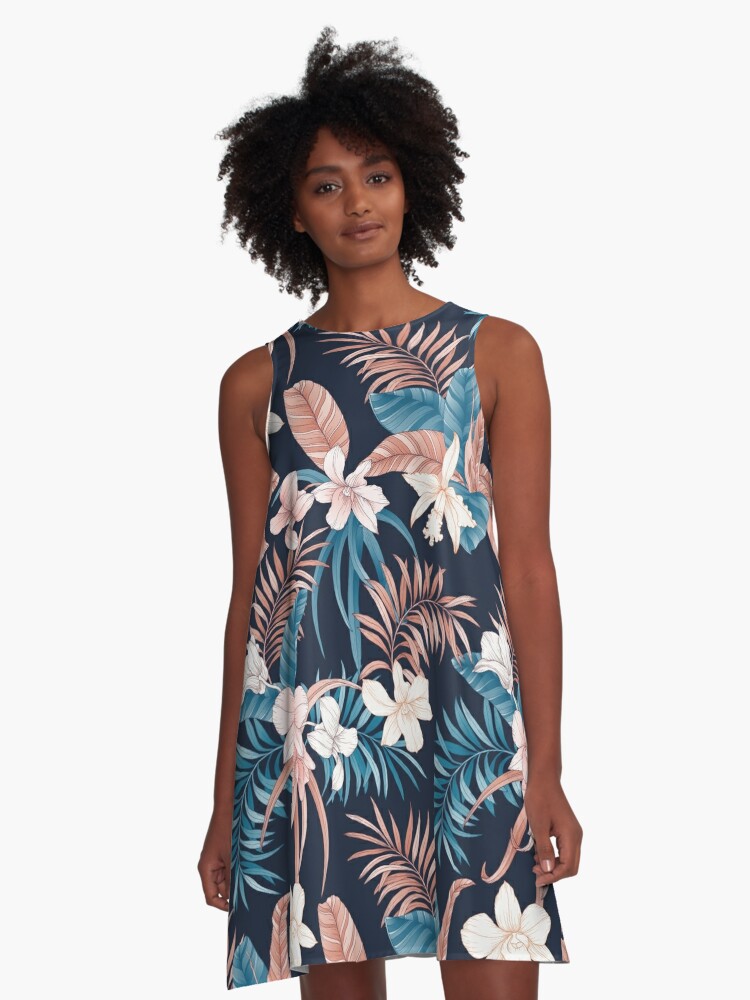 Orchid print outlet dress