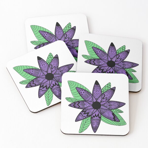 Item preview, Zentangle flower designed and sold by TQsPinsNThings.
