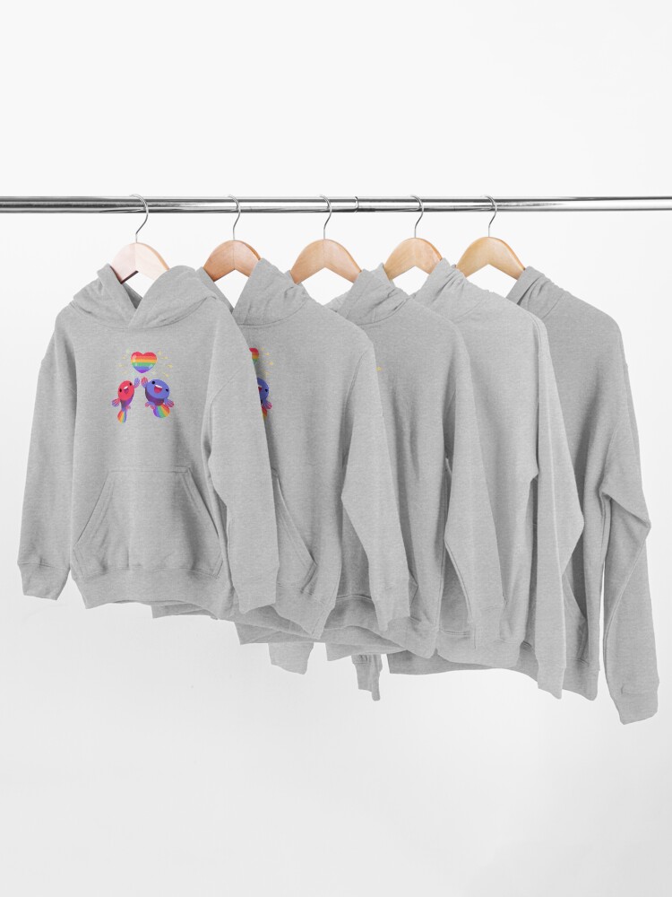 Alternate view of Rainbow guppy 4 Kids Pullover Hoodie