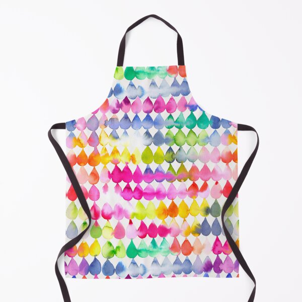 Item preview, Multicolored rain drops - Rainbow storm painted with watercolor designed and sold by ninoladesign.
