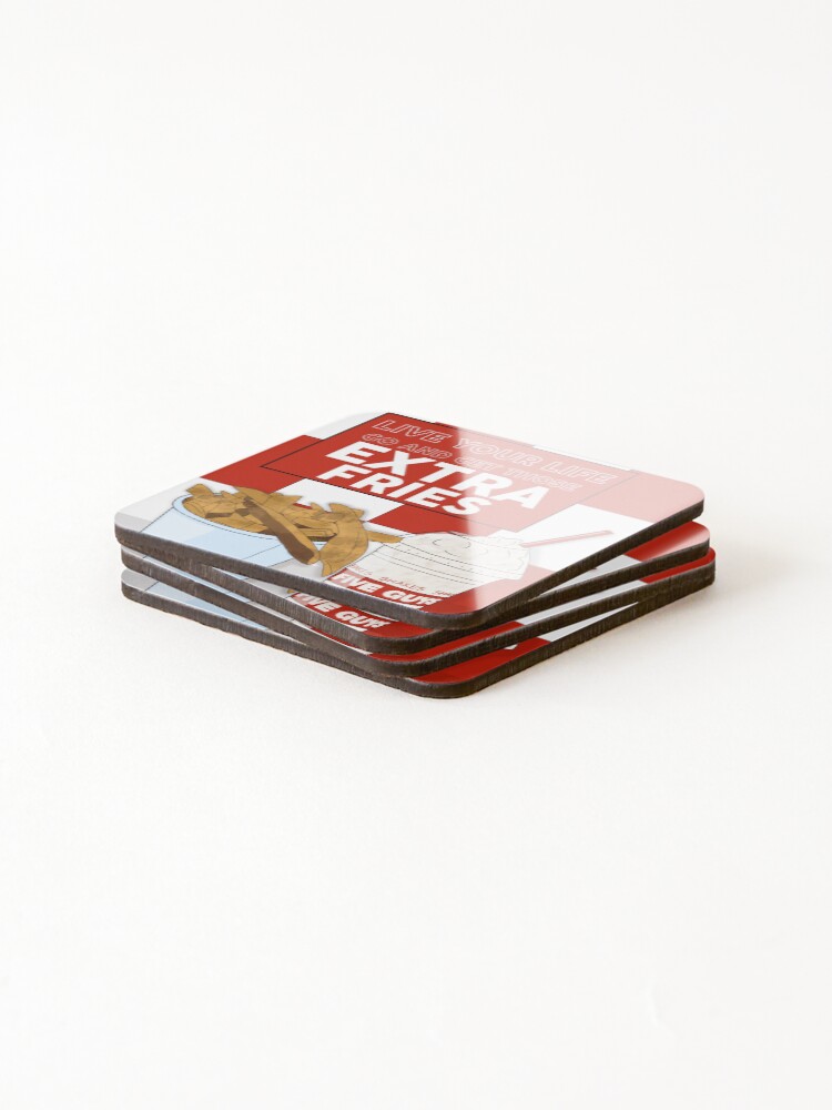 Thumbnail 4 of 5, Coasters (Set of 4), Extra Fries designed and sold by RJODesign.