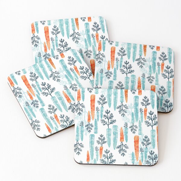 Item preview, Watercolor carrot repeat on white designed and sold by adenaJ.
