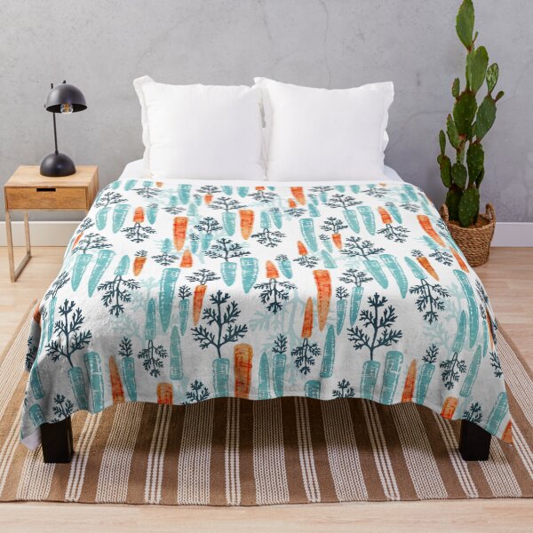 Item preview, Watercolor carrot repeat on white designed and sold by adenaJ.