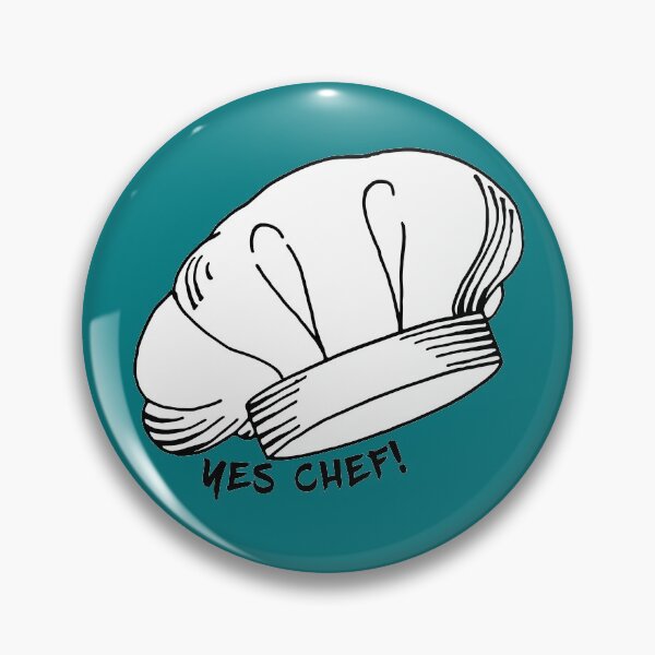 Item preview, White Chef Hat Toque Blanche Yes Chef Quote designed and sold by HotHibiscus.
