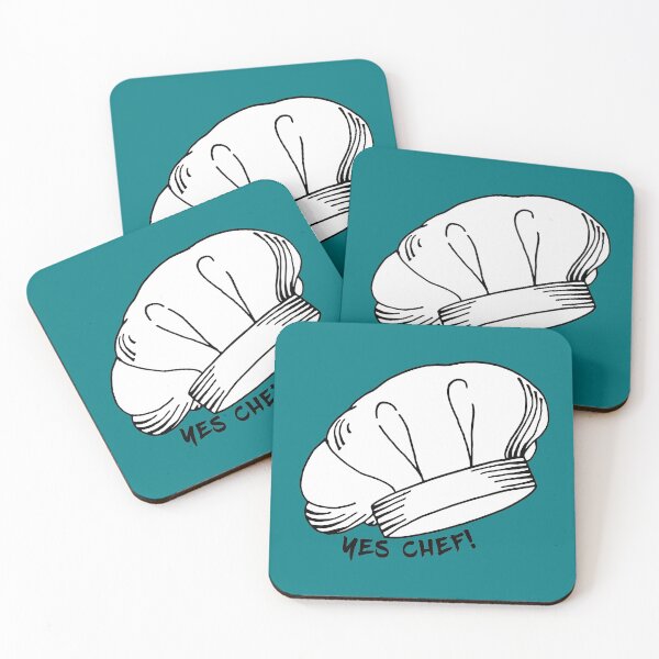 Item preview, White Chef Hat Toque Blanche Yes Chef Quote designed and sold by HotHibiscus.