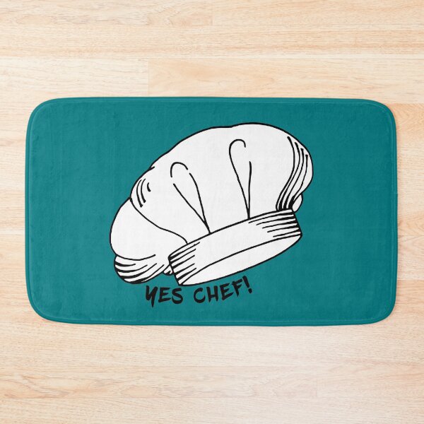 Item preview, White Chef Hat Toque Blanche Yes Chef Quote designed and sold by HotHibiscus.