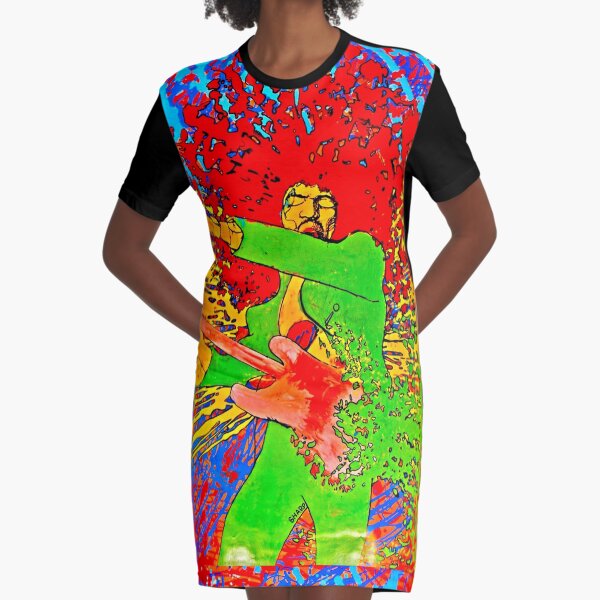 Affiche de peinture psychédélique rock des années 60 Robe t-shirt